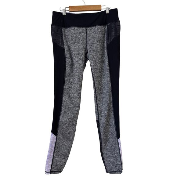 Tangerine Size Medium, Black, Gray, and Purple Mesh Insert Activewear Leggings - Picture 1 of 5
